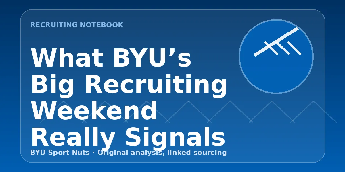 Abstract navy football recruiting board graphic for BYU Sport Nuts.